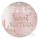 Runden Rosa Süß 16 Glücklich Geburtstag Hintergrund Für Mädchen